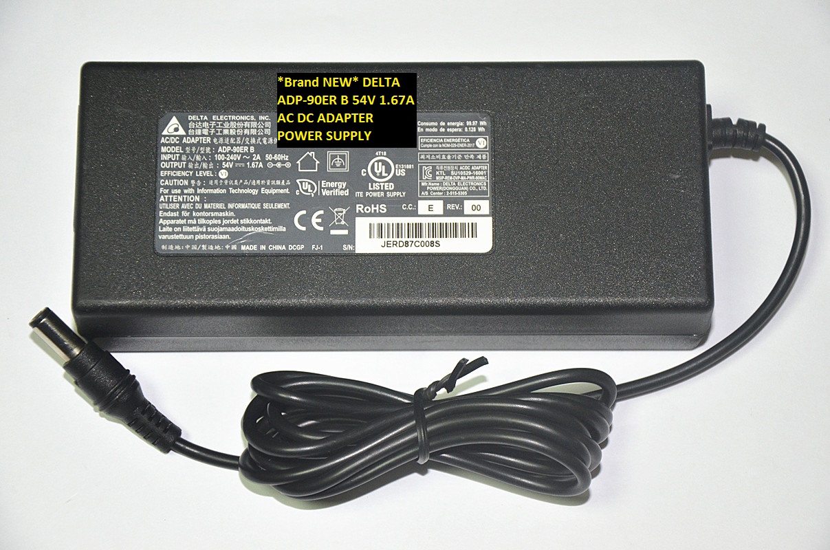 *Brand NEW* 54V 1.67A DELTA ADP-90ER B AC DC ADAPTER POWER SUPPLY